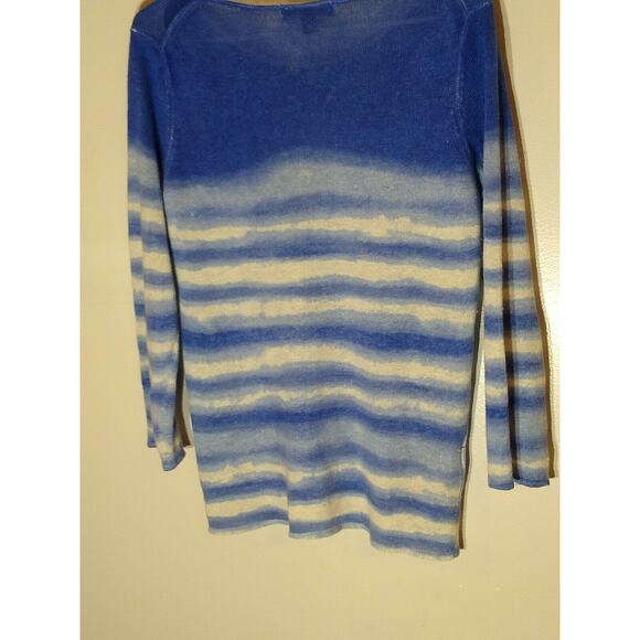 TOMMY BAHAMA Shibori Striped Print 100% Linen Sweater Top Size SP - Picture 6 of 11